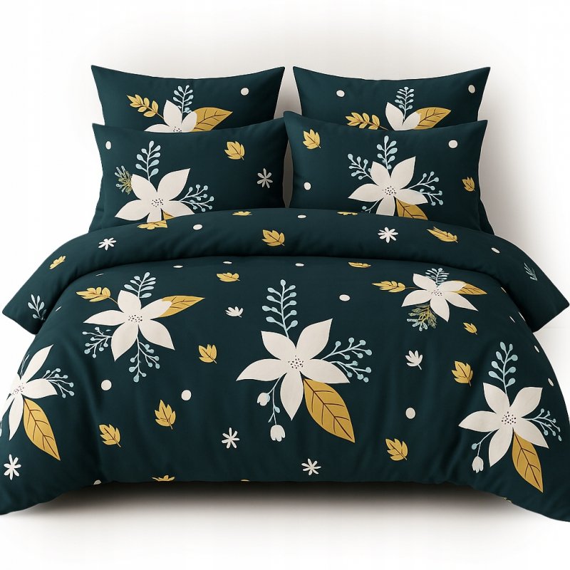 POŚCIEL 160x200 BAWEŁNA KOMPLET POŚCIELI BAWEŁNIANEJ + 2 POSZEWKI WZÓR A-05