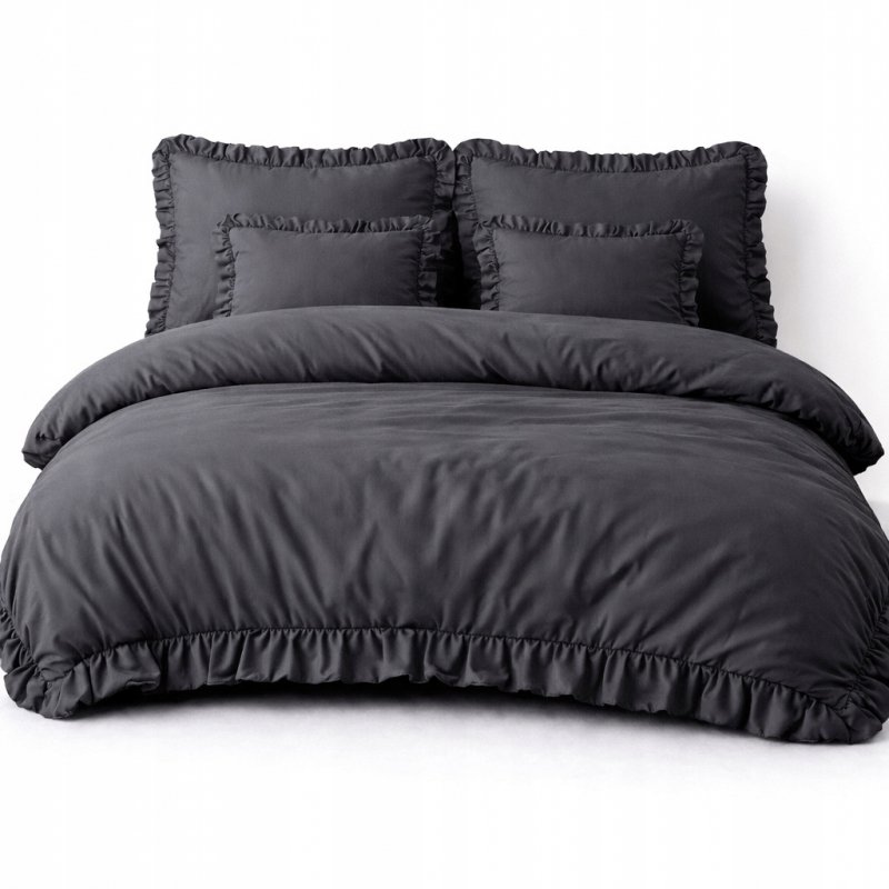 POŚCIEL 160x200 Z FALBANĄ KOMPLET 3 CZĘŚCIOWY MIKROFIBRA KOLORY DO WYBORU