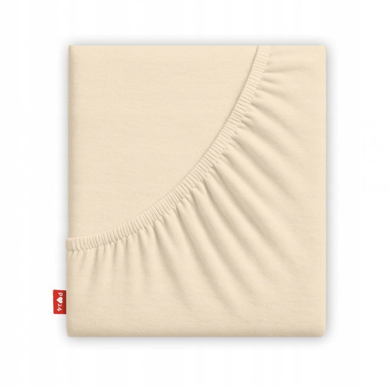 Prześcieradło 200x220 z Gumką GRUBA Bawełna Premium Bok 30 cm Kość słoniowa