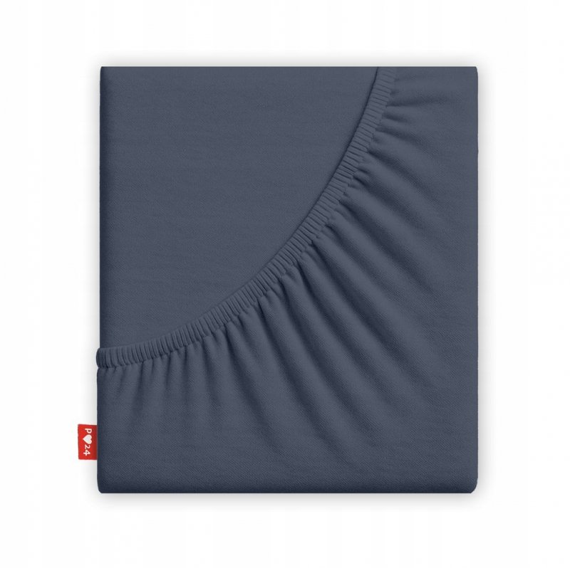Prześcieradło 200x200 z Gumką GRUBA Bawełna Premium Bok 30 cm Popiel ciemny