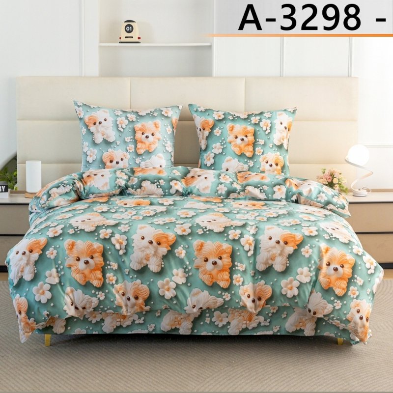 POŚCIEL 140x200 BAWEŁNIANA KOMPLET POŚCIELI + POSZEWKA WZÓR A-3298