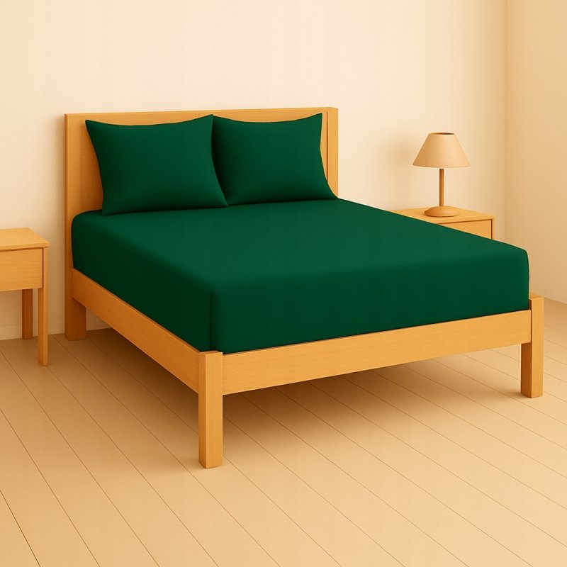 PRZEŚCIERADŁO Z GUMKĄ 90x200 BUTELKOWA ZIELEŃ MATERAC ZAKŁADKA DO 25 CM