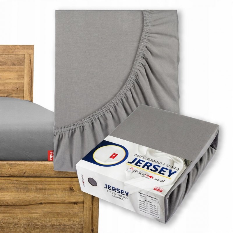 Prześcieradło Jersey z Gumką 140x200 Bawełna Czesana Bok 30 cm (WYBIERZ)