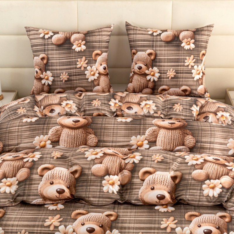 POŚCIEL 140x200 BAWEŁNIANA KOMPLET POŚCIELI + POSZEWKA WZÓR A-3286