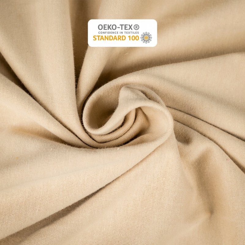 Prześcieradło Jersey z Gumką 100x200 Gruba Bawełna Czesana Bok 30 cm beżowy