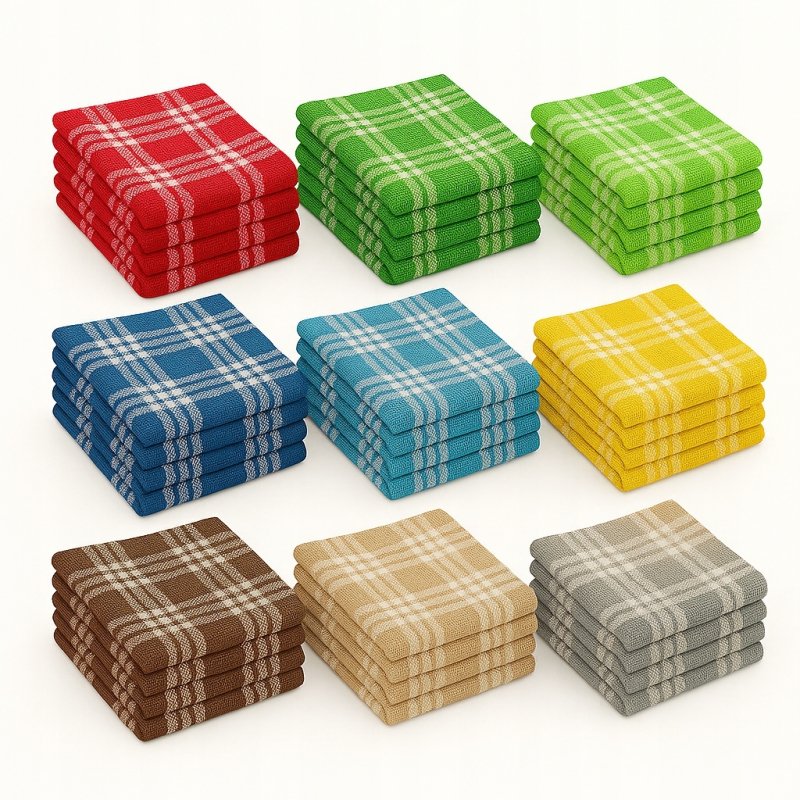 ŚCIERKA KUCHENNE BAWEŁNA 100% KOMPLET RĘCZNIKI ŚCIERKI MULTIKOLOR