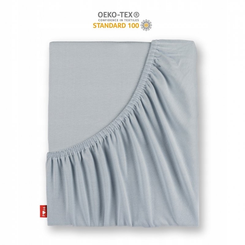 Prześcieradło Jersey z Gumką 200x220 Gruba Bawełna Bok 30 cm popielaty