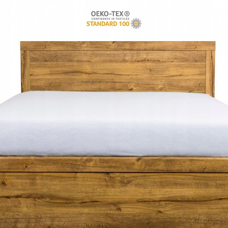 Prześcieradło Frotte z Gumką 100x200 Gruba Bawełna 200g Bok 30 cm biały