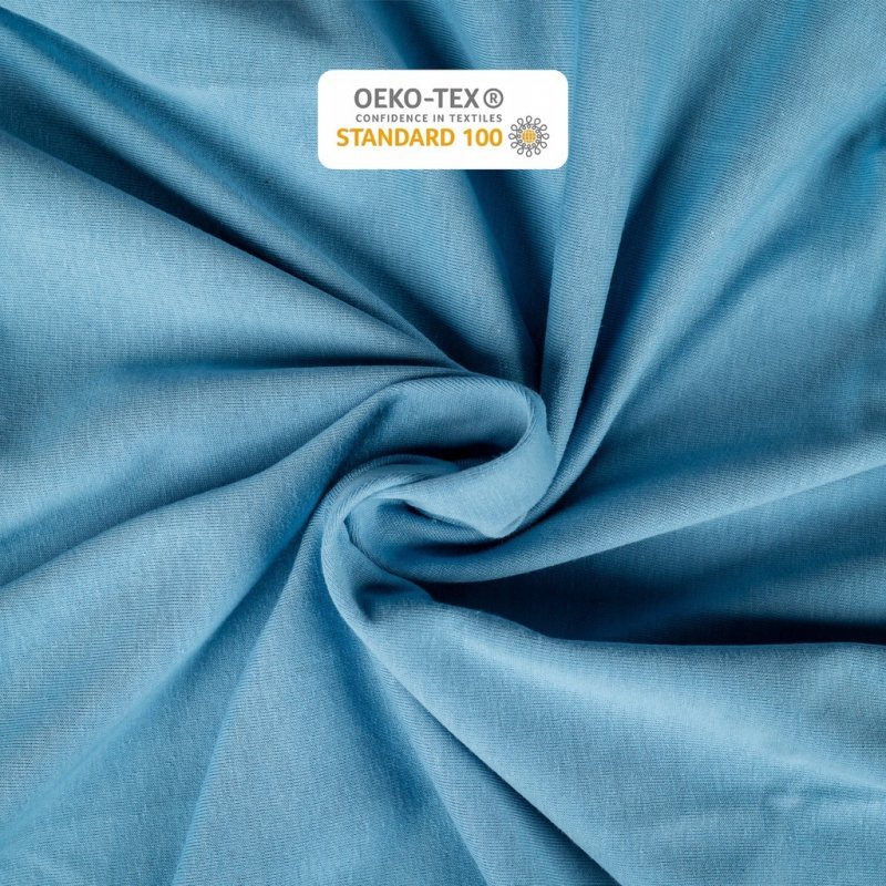 Prześcieradło 160x200 z Gumką GRUBA Bawełna Premium Bok 30 cm Błękitny