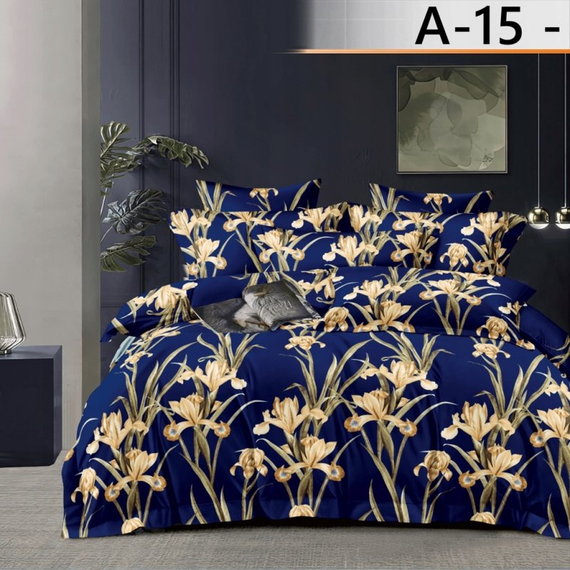 POŚCIEL 200x220 BAWEŁNA KOMPLET POŚCIELI + 2 POSZEWKI + PRZEŚCIERADŁO A-15