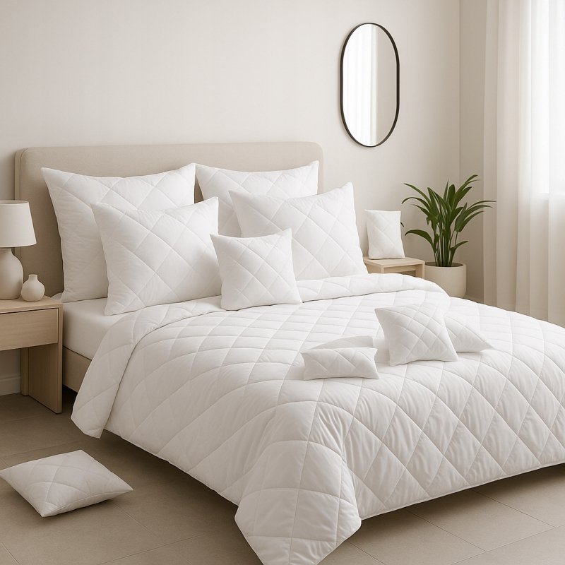 2x Gruba Poduszka 70x80 Mikrofibra z Zamkiem