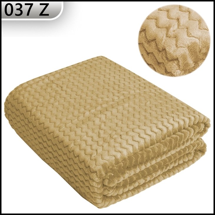 KOC Z MIKROFIBRY 200x220 NARZUTA  ZYGZAK