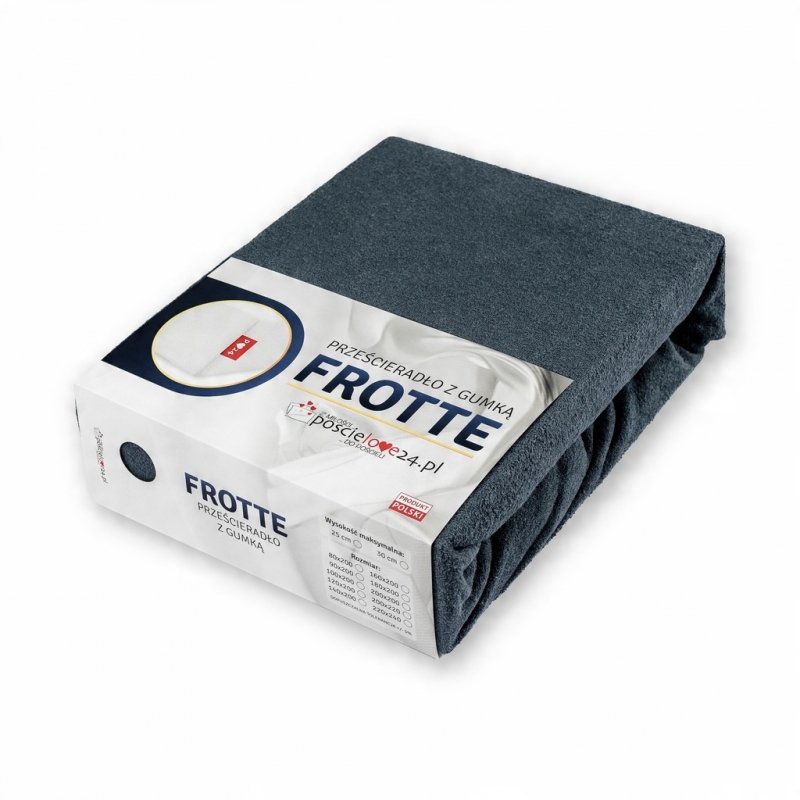 Prześcieradło FROTTE z Gumką 80x200 Bawełna Czesana Bok 30 cm Różne Kolory (WYBIERZ)