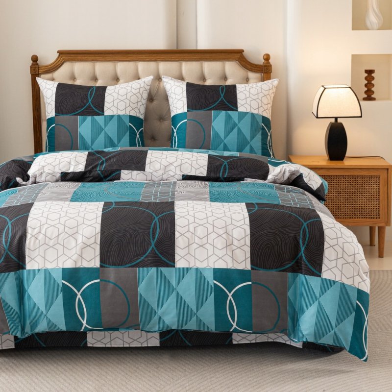 POŚCIEL 200x220 BAWEŁNA KOMPLET POŚCIELI BAWEŁNIANEJ + 2 POSZEWKI A-3055