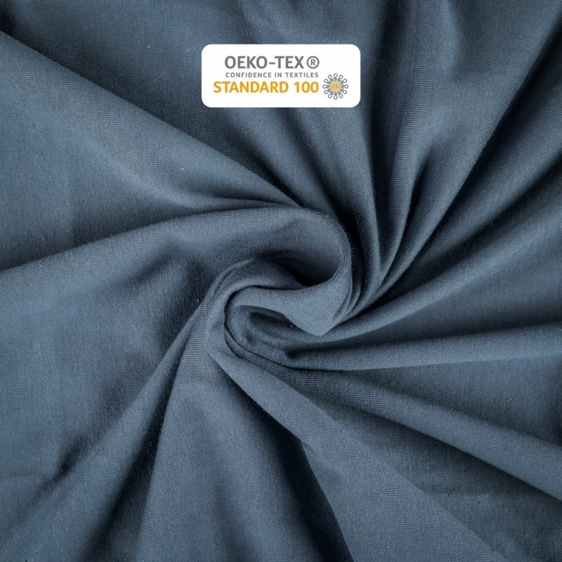 Prześcieradło Jersey z Gumką 220x240 Gruba Bawełna Bok 30 cm popiel ciemny