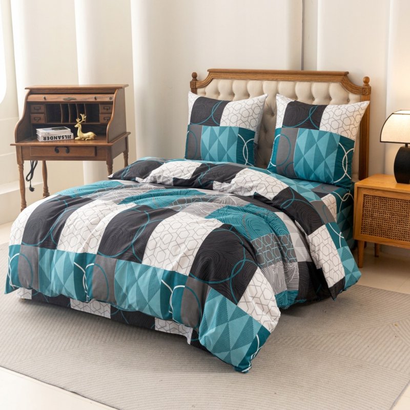 POŚCIEL 160x200 BAWEŁNA KOMPLET POŚCIELI BAWEŁNIANEJ + 2 POSZEWKI A-3055