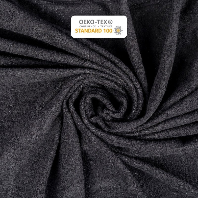 Prześcieradło Frotte z Gumką 100x200 Gruba Bawełna 200g Bok 30 cm czarny