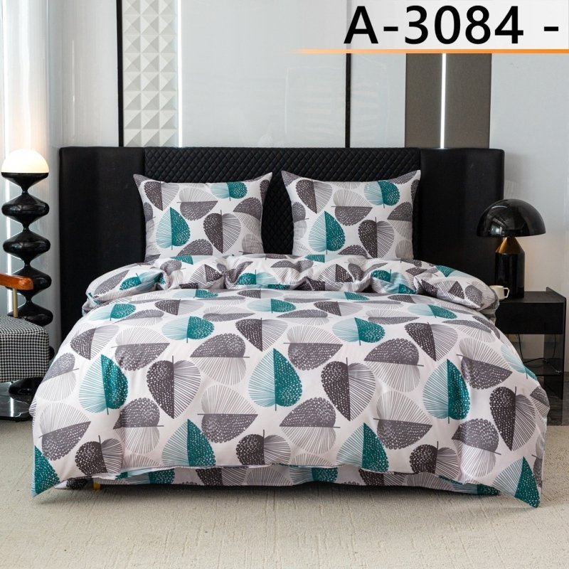 POŚCIEL 160x200 BAWEŁNA KOMPLET POŚCIELI BAWEŁNIANEJ + 2 POSZEWKI A-3084