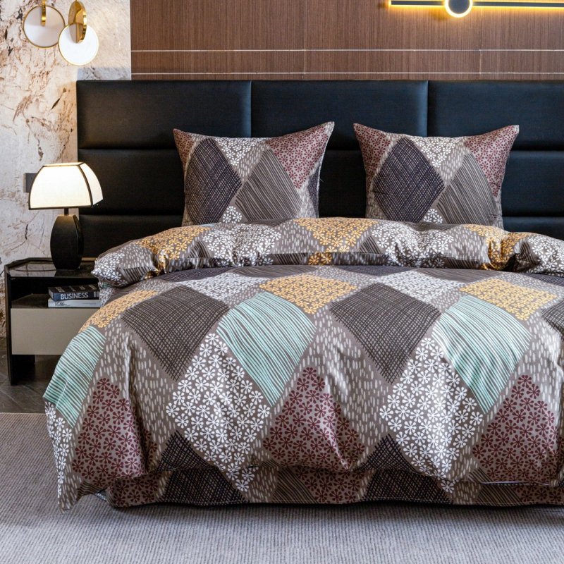 POŚCIEL 200x220 BAWEŁNA KOMPLET POŚCIELI BAWEŁNIANEJ + 2 POSZEWKI A-3107