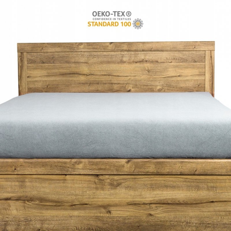 Prześcieradło Frotte z Gumką 100x200 Gruba Bawełna 200g Bok 30 cm popielaty