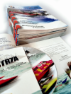 katalog A6, druk pełnokolorowy obustronny 4+4, na papierze kredowym, kreda 130 g, 28 str., 70 sztuk
