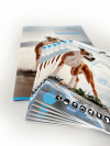 katalog A5, druk pełnokolorowy obustronny 4+4, na papierze kredowym, kreda 130 g, 40 str., 150 sztuk