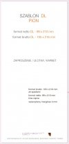 Szablon formatu DL - netto / brutto. 99 x 210 mm. Plik pdf do pobrania.