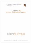 Szablon formatu A6 - netto / brutto. 105 x 148 mm. Plik pdf do pobrania.