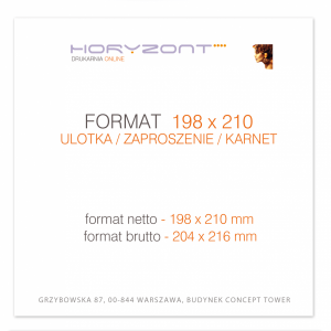 ulotka 198 x 210 mm, druk pełnokolorowy obustronny 4+4, na papierze offsetowym 170 g, 300 sztuk  