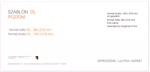 zaproszenie - karta DL, druk dwustronny, kreda 350 g,  dwustronnie foliowane - 400 sztuk