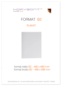 plakat B2, druk pełnokolorowy jednostronny 4+0, na papierze kredowym, 130 g - 75 sztuk 