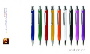 długopis KOST COLOR z nadrukiem, 100 sztuk Pantone z palety do wyboru 1+0