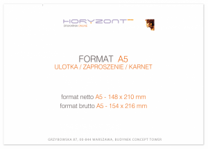 zaproszenie A5 - 148 x 210 mm, druk dwustronny, kreda 350 g, foliowane dwustronnie - 100 sztuk