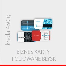 wizytówki zaokrąglone, foliowane błysk - kreda 450