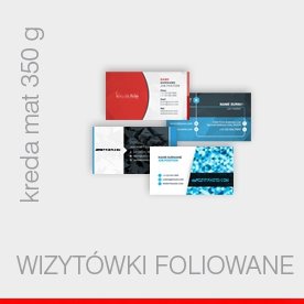 wizytówki foliowane błysk - kreda 350 g