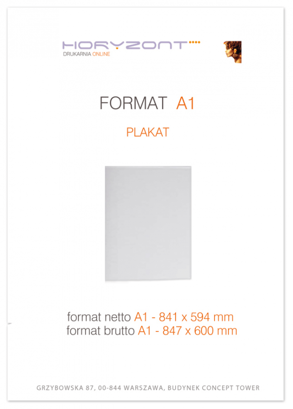 plakat A1, druk UV 4+0, na papierze satynowym 200 g - 20 sztuk