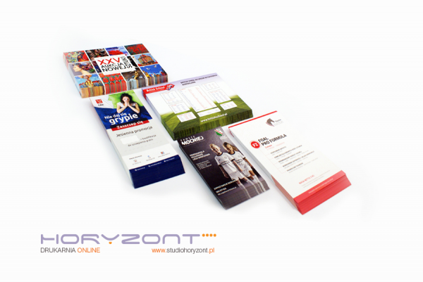 ulotka A4, druk pełnokolorowy obustronny 4+4, na papierze offsetowym 90 g, 400 sztuk