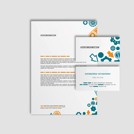 papier firmowy A4 / druk pełnokolorowy jednostronny 4+0, na papierze offset / preprint 90 g - 25 sztuk 