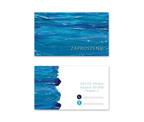 	zaproszenie DL - 99 x 210 mm, druk dwustronny, papier ozdobny Rives 250 g / Modigliani 260 g - 400 sztuk