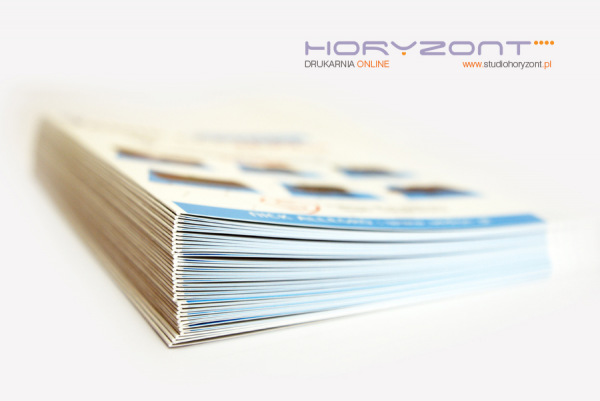 ulotka A4, 219 x 297 mm, wysyłka następny dzień, druk pełnokolorowy obustronny 4+4, na papierze kredowym, 130 g, 75 sztuk