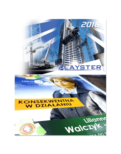 ulotka 2xDL składana do DL, druk pełnokolorowy obustronny 4+4, na papierze kredowym, 250 g, 300 sztuk