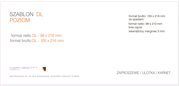 ulotka DL, 99 x 210 mm, wysyłka następny dzień, druk pełnokolorowy obustronny 4+4, na papierze kredowym, 130 g, 75 sztuk 