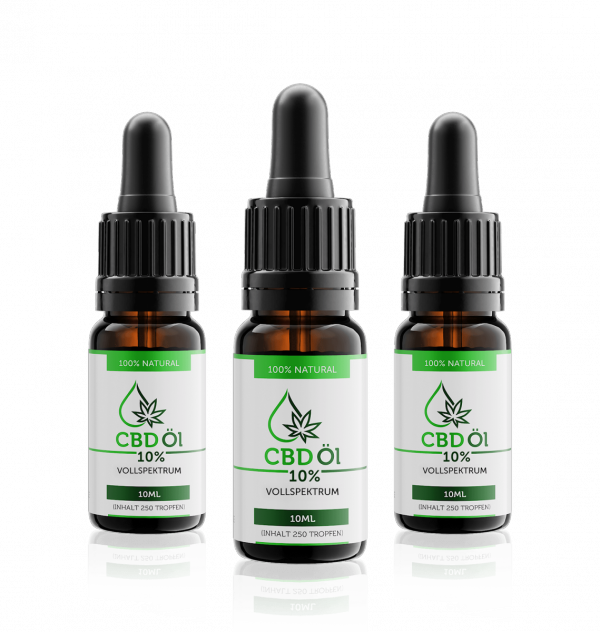 3 PACK olejek konopny CBD 10% badania laboratoryjne