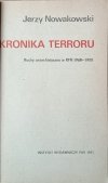 Jerzy Nowakowski • Kronika terroru. Ruchy anarchistyczne w RFN 1968-1980 - strona tytułowa