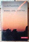 Lucylla Pszczołowska • Wiersz – styl – poetyka - okładka