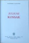 Kazimierz Olszański  Juliusz Kossak - strona tytułowa