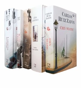 Carlos Ruiz Zafon x5 • Cykl Cmentarz Zapomnianych Książek. Cień wiatru -  Gra Anioła - Więzień nieba - Labirynt duchów [komplet] + Miasto z mgły