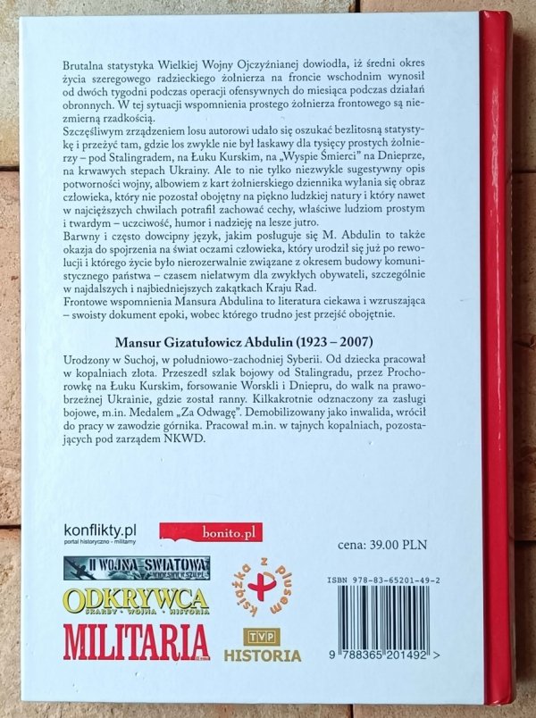 Mansur Abdulin 160 kartek z dziennika żołnierza - okładka