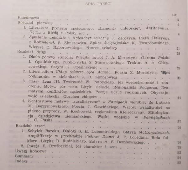 Mieczysław Piszczkowski Wieś w literaturze polskiego baroku