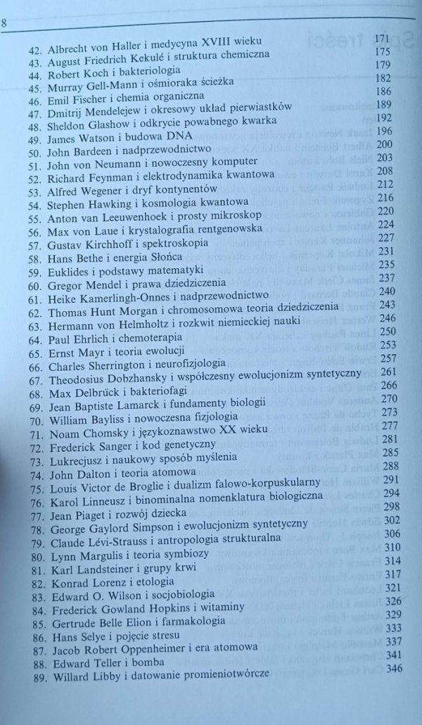 John Simmons  100 najwybitniejszych uczonych wszech czasów  - spis treści